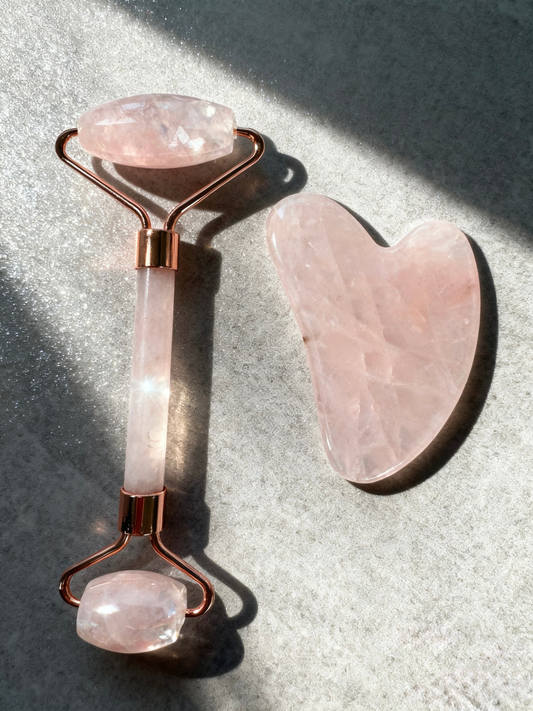 Omira Rose Quartz Massage Set