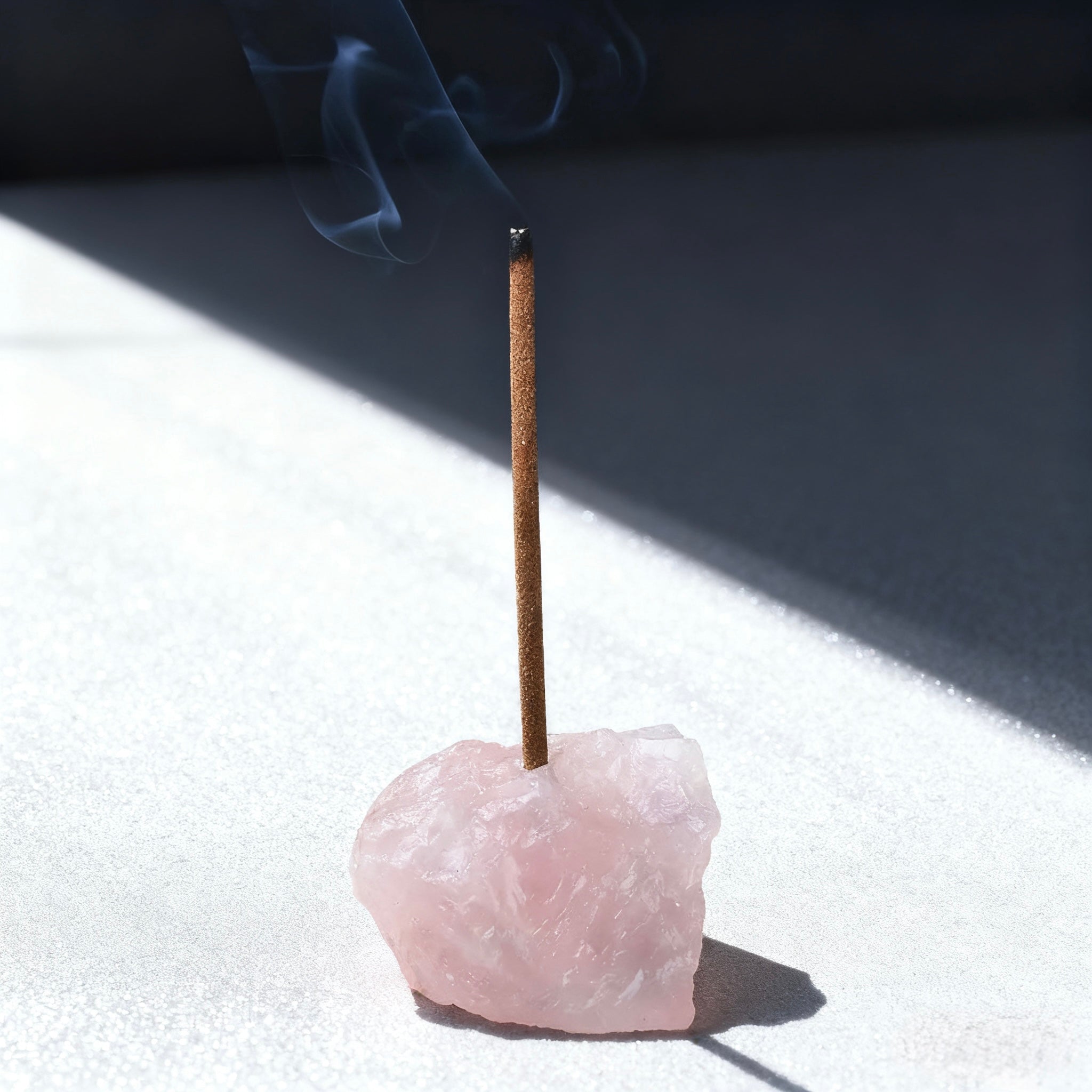Omira Rose Quartz Incense Holder