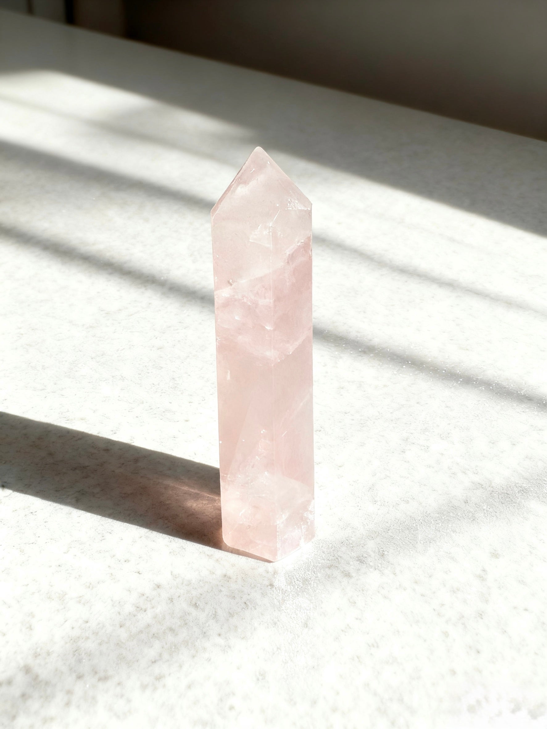 Omira Rose Quartz Crystal Tower