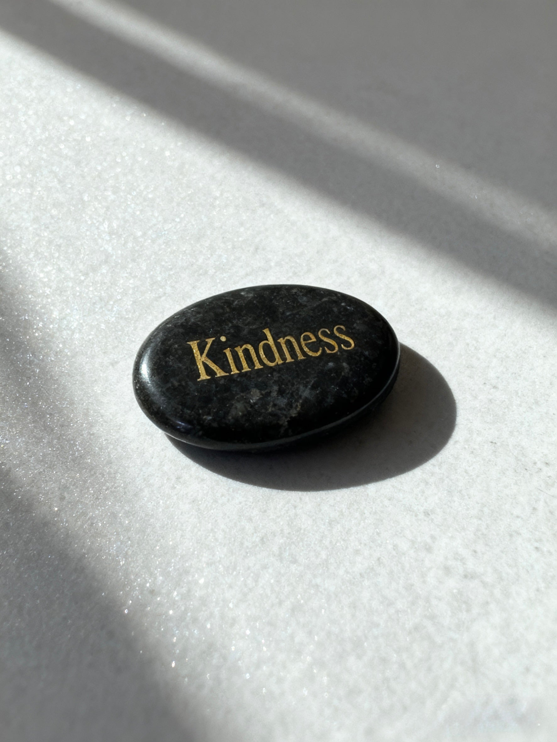 Omira Engraved Crystal Palm Stone