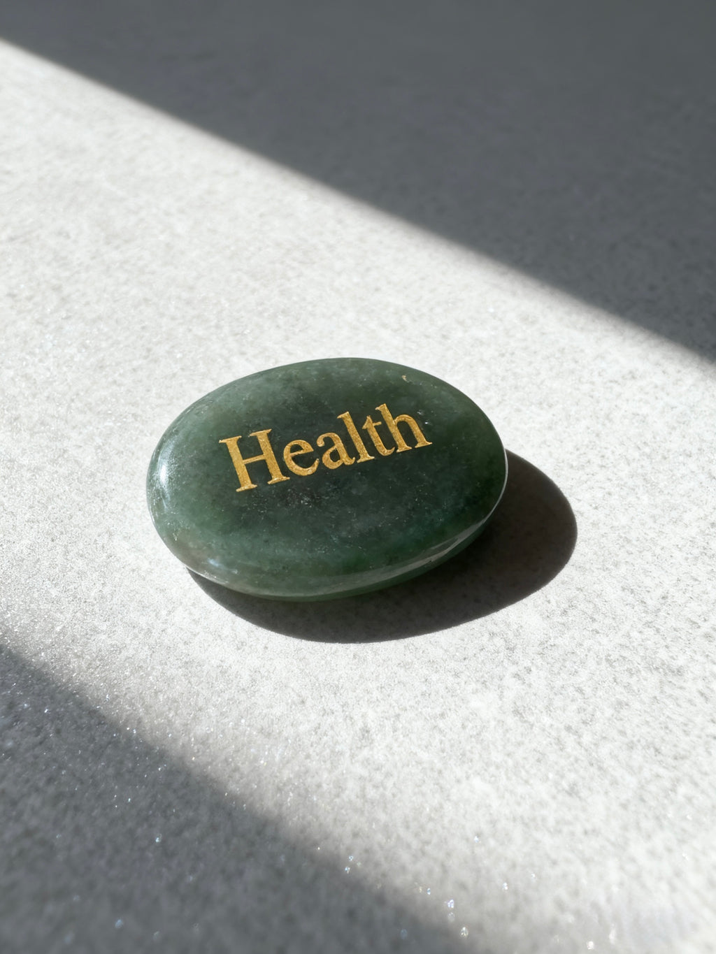 Omira Engraved Crystal Palm Stone