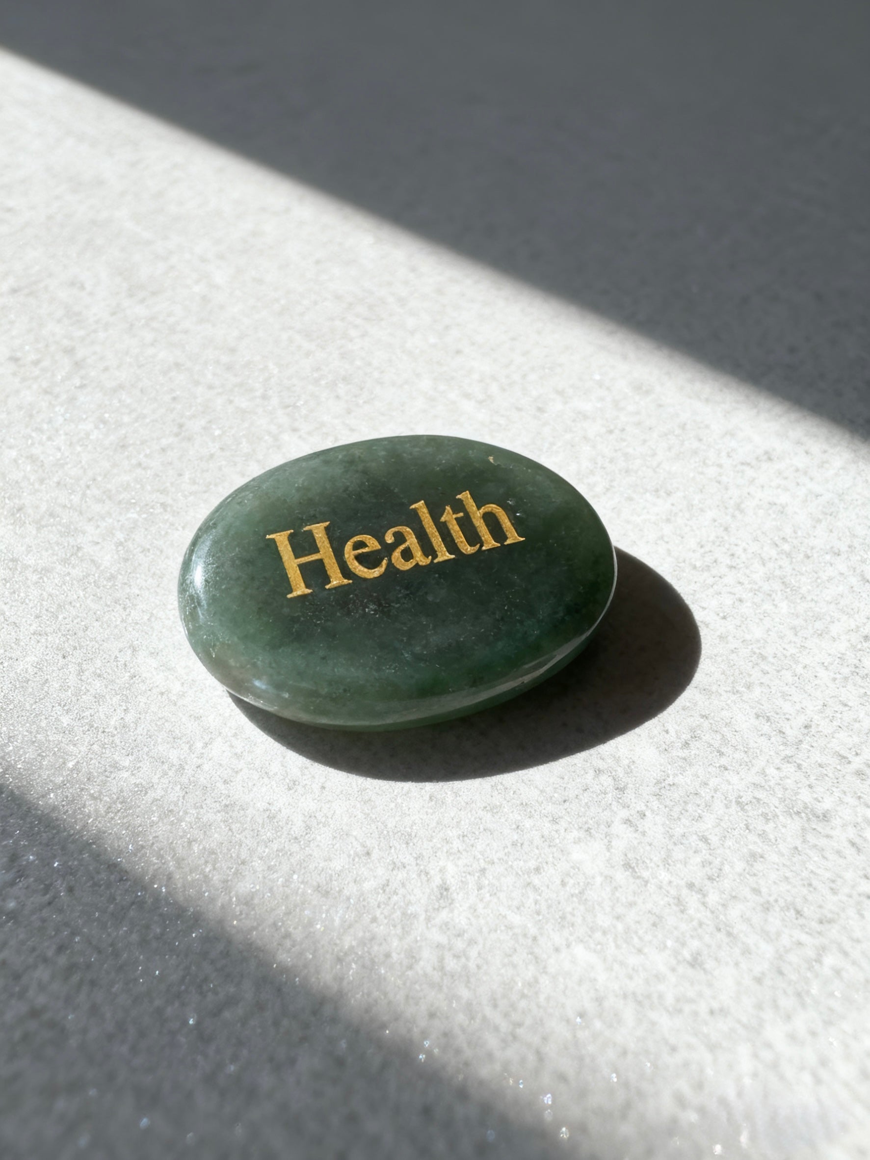 Omira Engraved Crystal Palm Stone