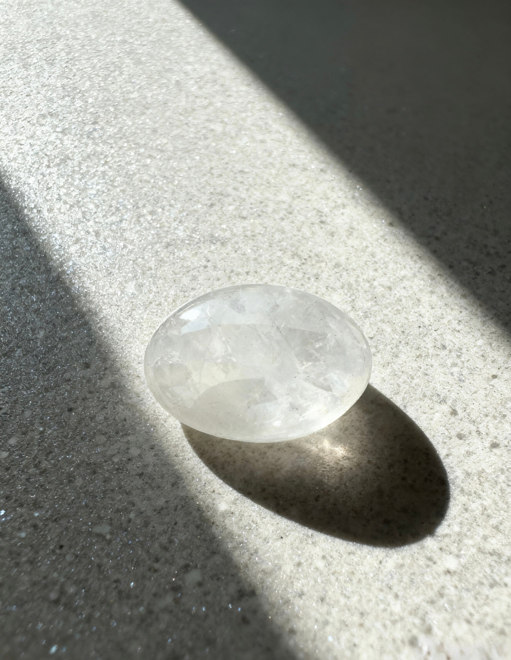 Omira Clear Quartz Palm Stone