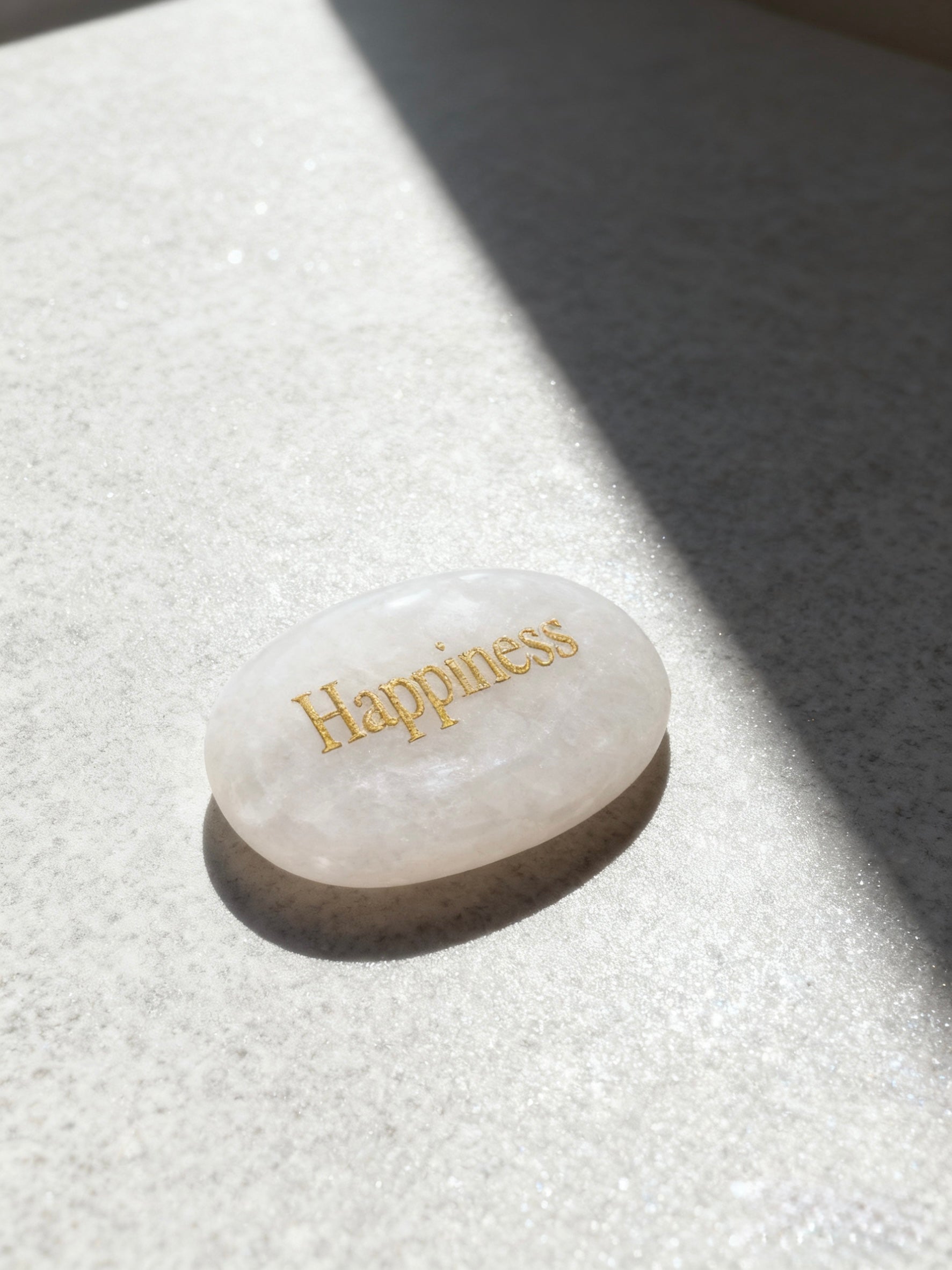 Omira Engraved Crystal Palm Stone